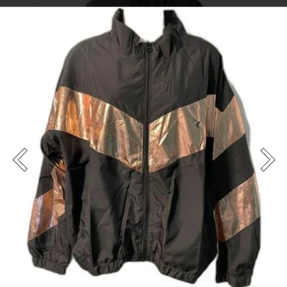 Zyia Women's xxxl track jacket. Black and pink